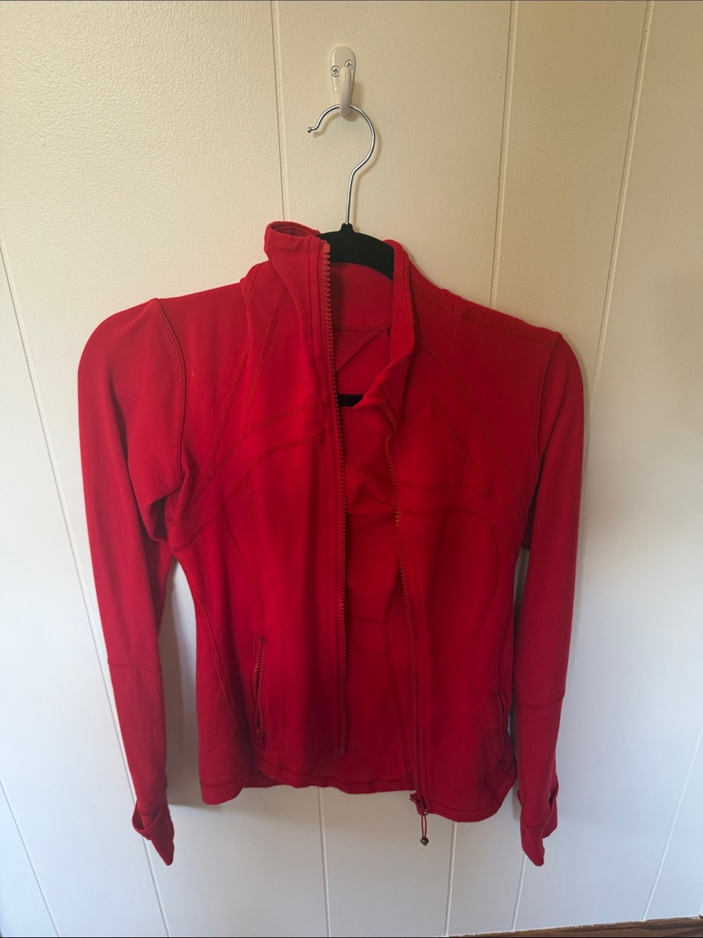 lululemon athletica Red Zip-Up Bomber Jacket